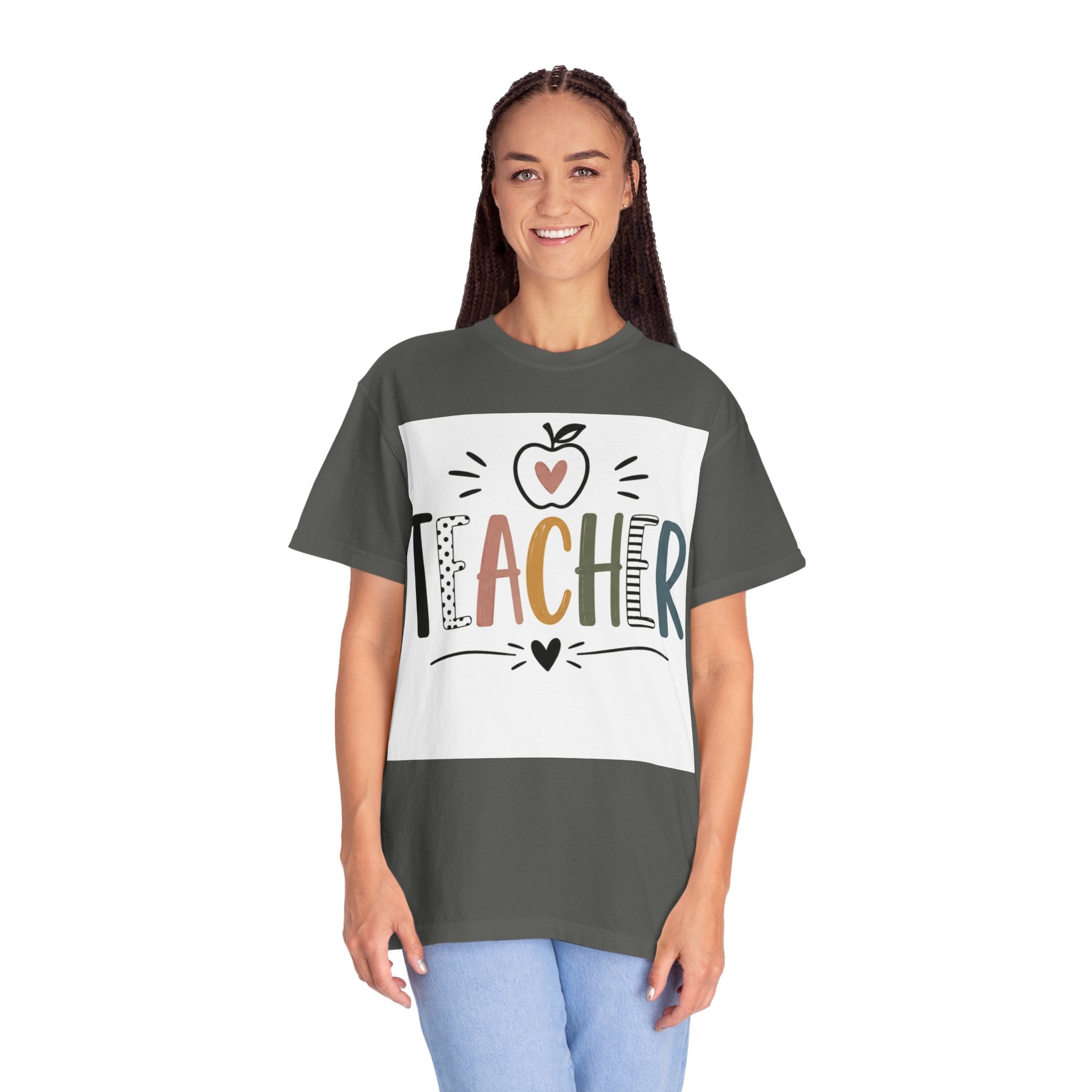 Teacher Graphic T-Shirt — Cute Apple School Staff Gift