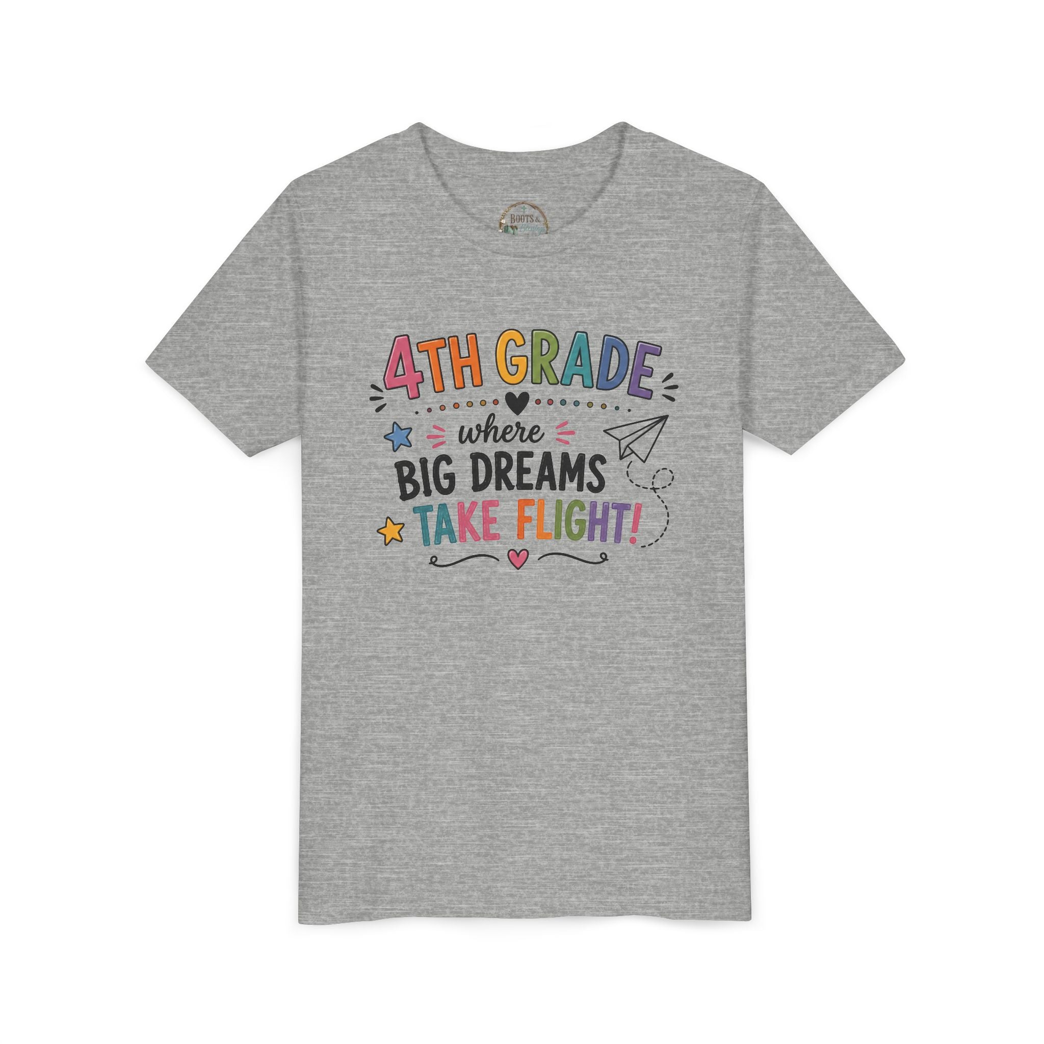 4th Grade Graphic T-Shirt – "Where Big Dreams Take Flight" Youth Tee