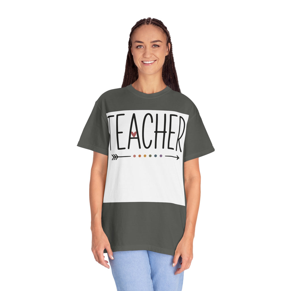 Teacher Arrow T-Shirt — Cute Heart Dotted Design for Educators