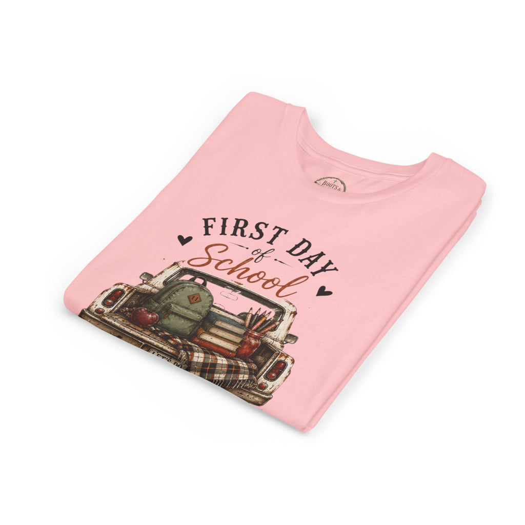 First Day of School Youth Graphic T-Shirt — Vintage Truck Back-to-School Shirt