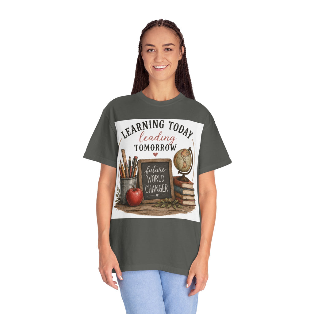 Teacher T-Shirt – "Learning Today, Leading Tomorrow: Future World Changer"