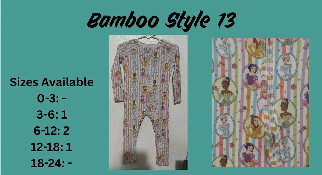 Style 12, 14, 15 Bamboo Zippy