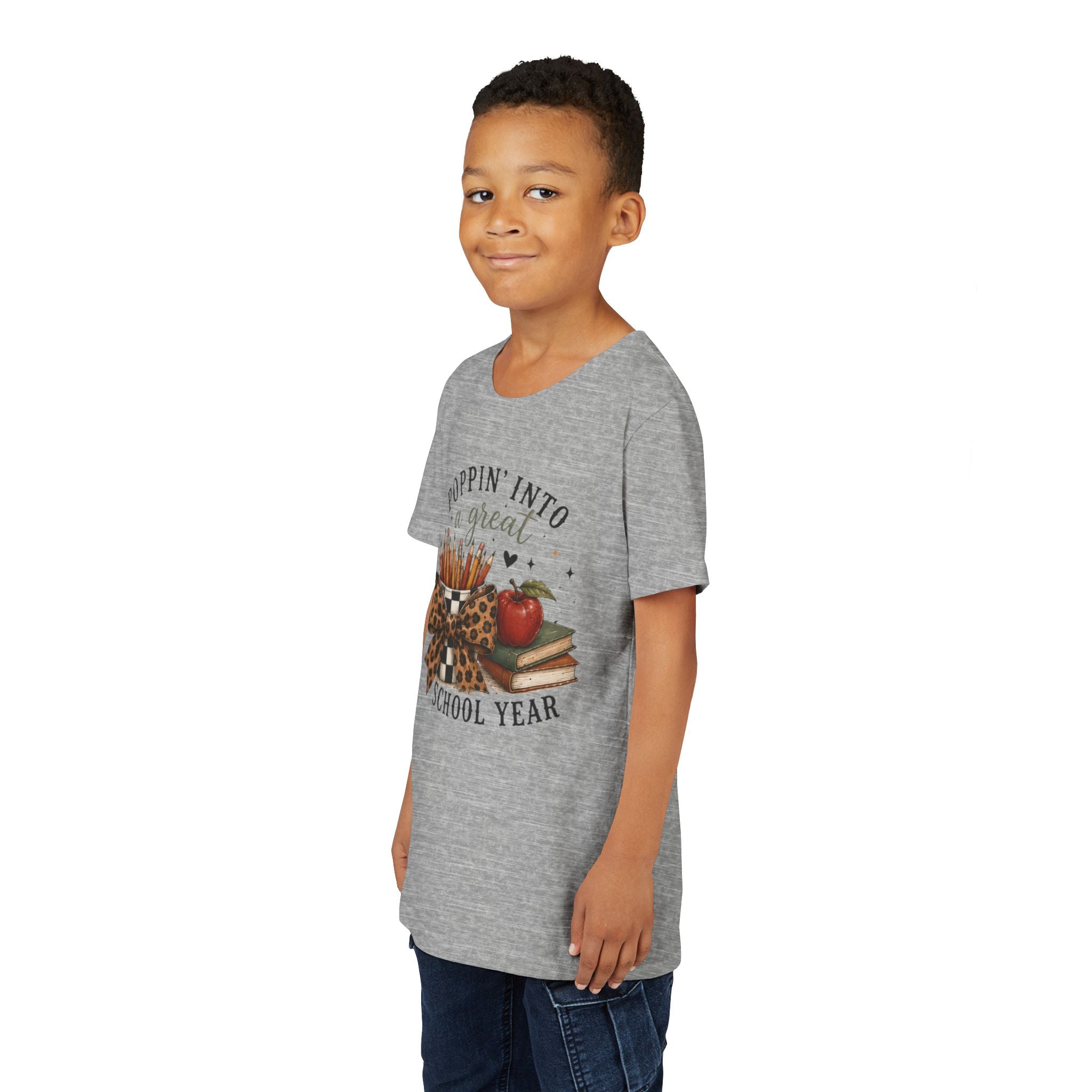 Youth Graphic T-Shirt — "Poppin' Into a Great School Year" Back-to-School Shirt
