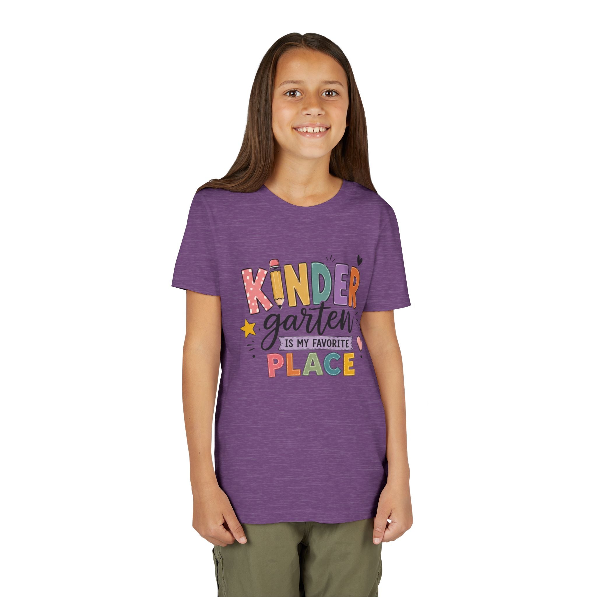 Kindergarten Is My Favorite Place Graphic T-Shirt - Cute Colorful Back-to-School Shirt for Kids