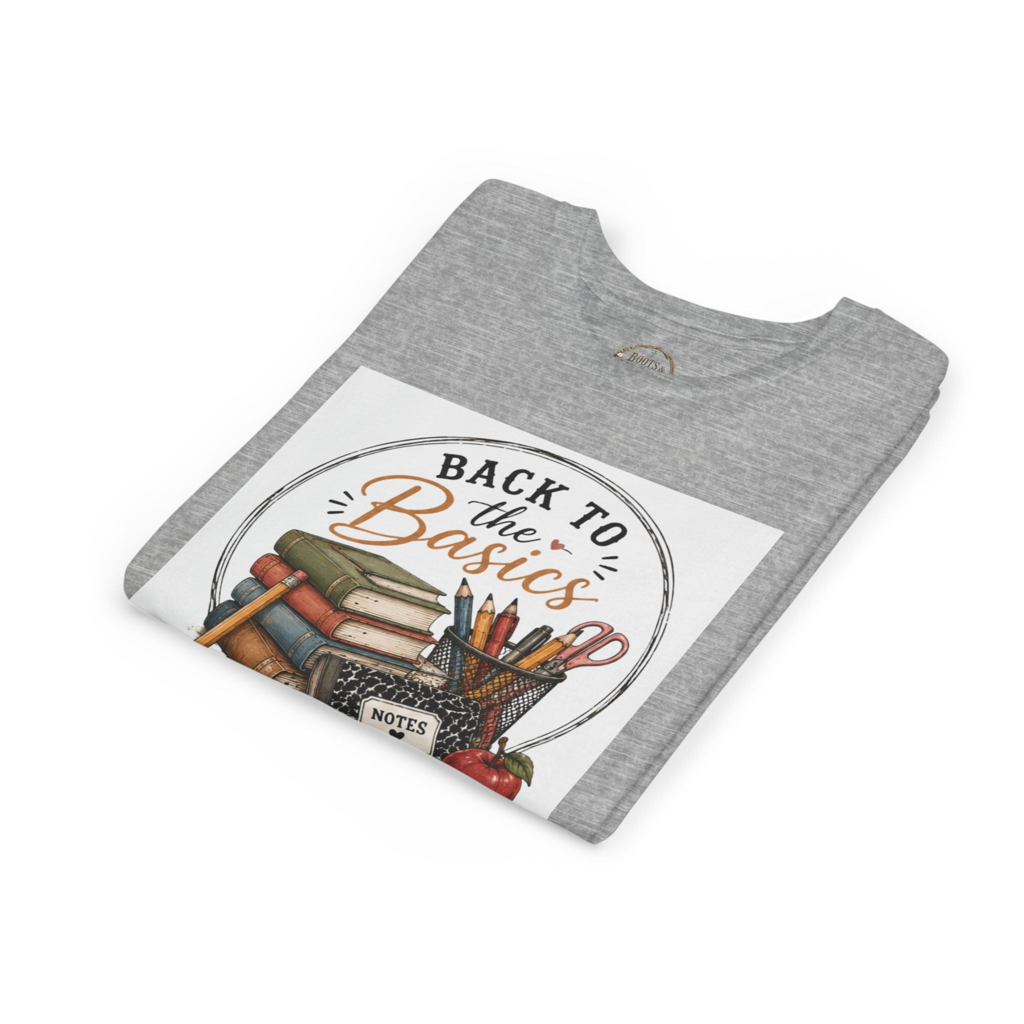 Youth Graphic T-Shirt — "Back to the Basics" School Teacher & Student Graphic