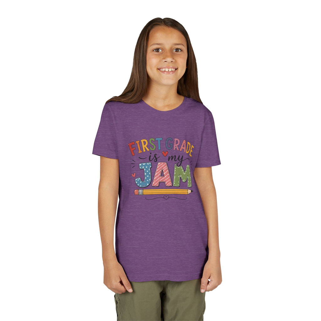 First Grade Is My Jam Graphic T-Shirt - Cute Back-to-School Pencil Shirt