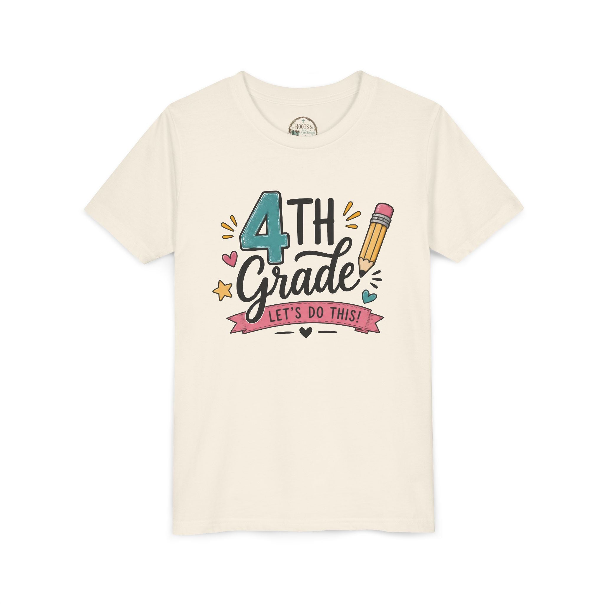 4th Grade Graphic T-Shirt- "Let's Do This" Back-to-School Kids Shirt
