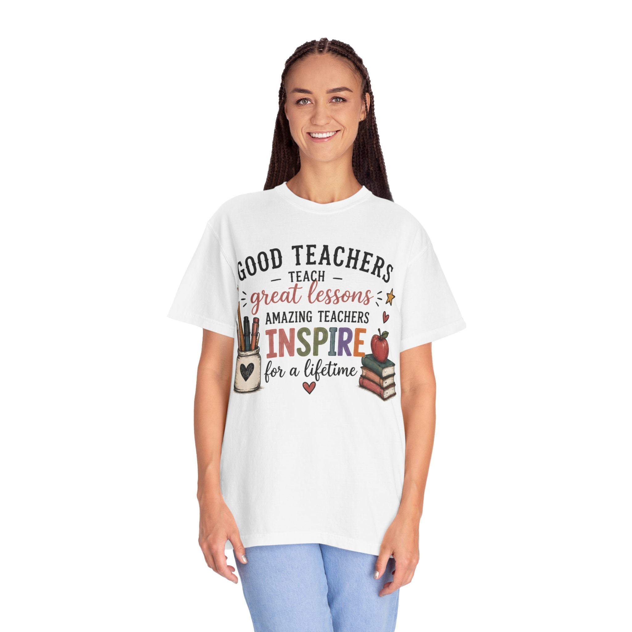 Teacher Appreciation T-Shirt — “Good Teachers Inspire” Gift Tee