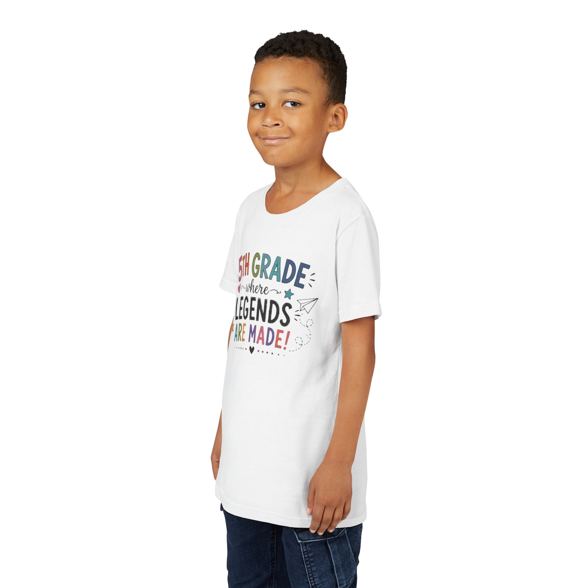 5th Grade Where Legends Are Made Graphic T-Shirt — Back-to-School Kids Tee