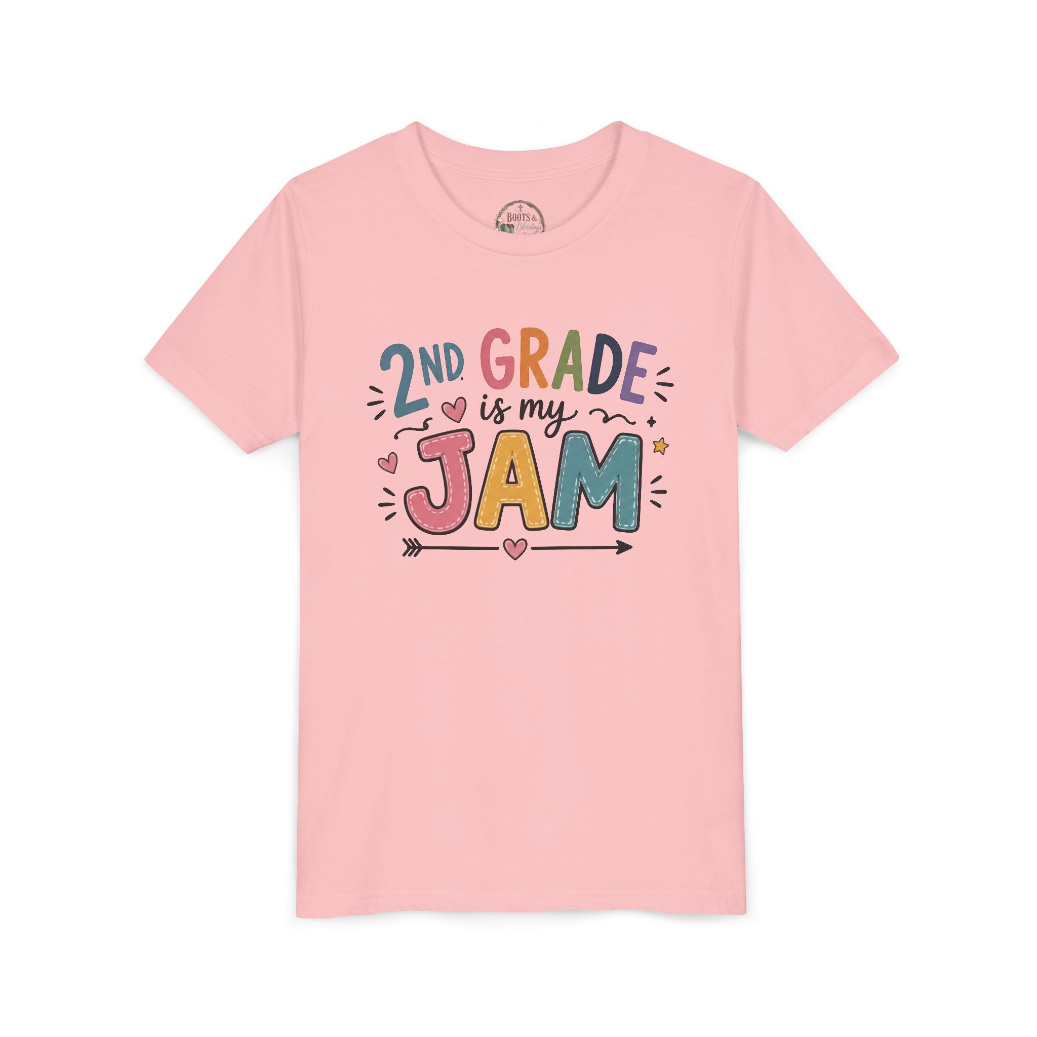 2nd Grade Is My Jam Graphic T-Shirt— Cute Colorful Back-to-School Shirt