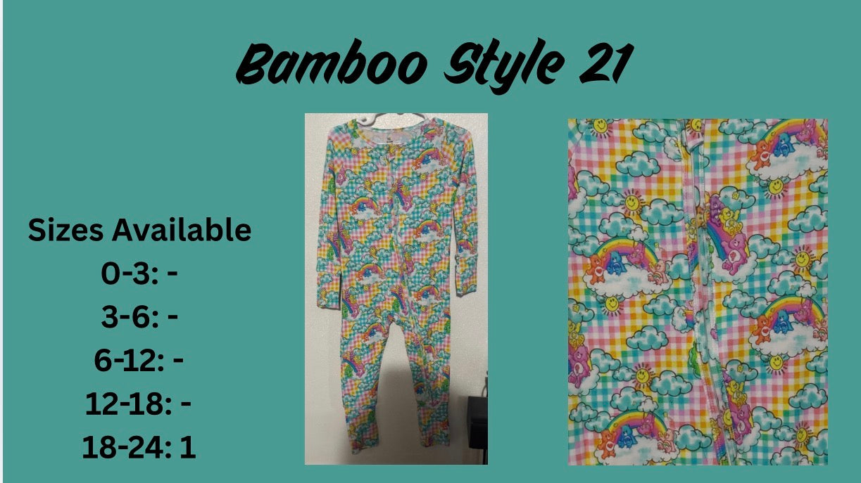 Style 21, 22, 23, 24 Bamboo Zippy