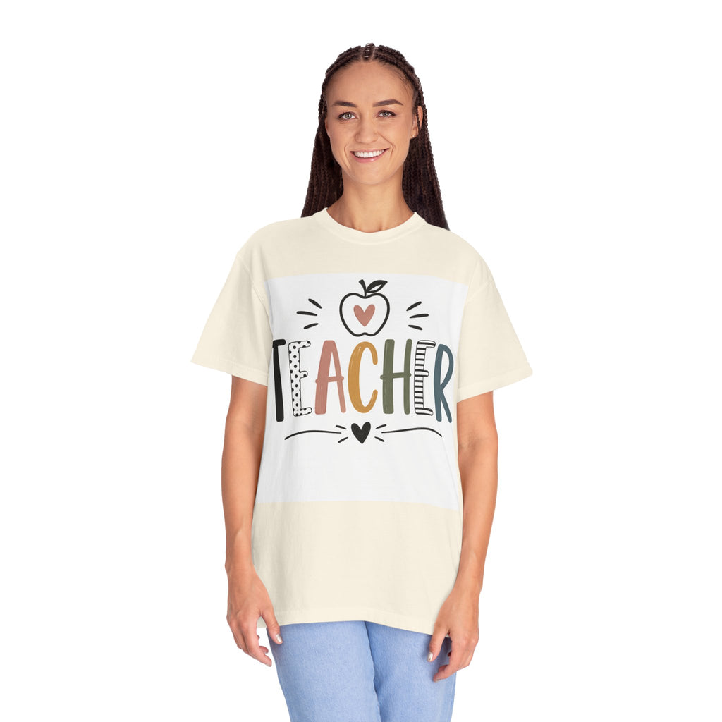 Teacher Graphic T-Shirt — Cute Apple School Staff Gift