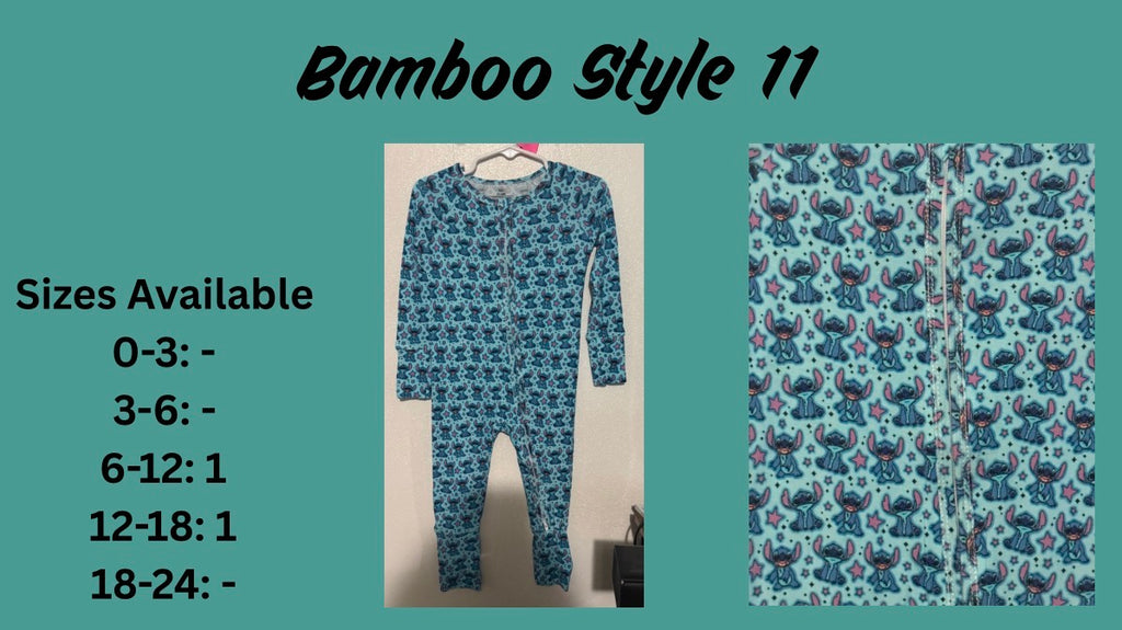 Style 9, 10, 11, 12 Bamboo Zippy