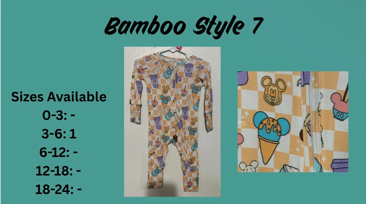 Style 6, 7, 8 Bamboo Zippy