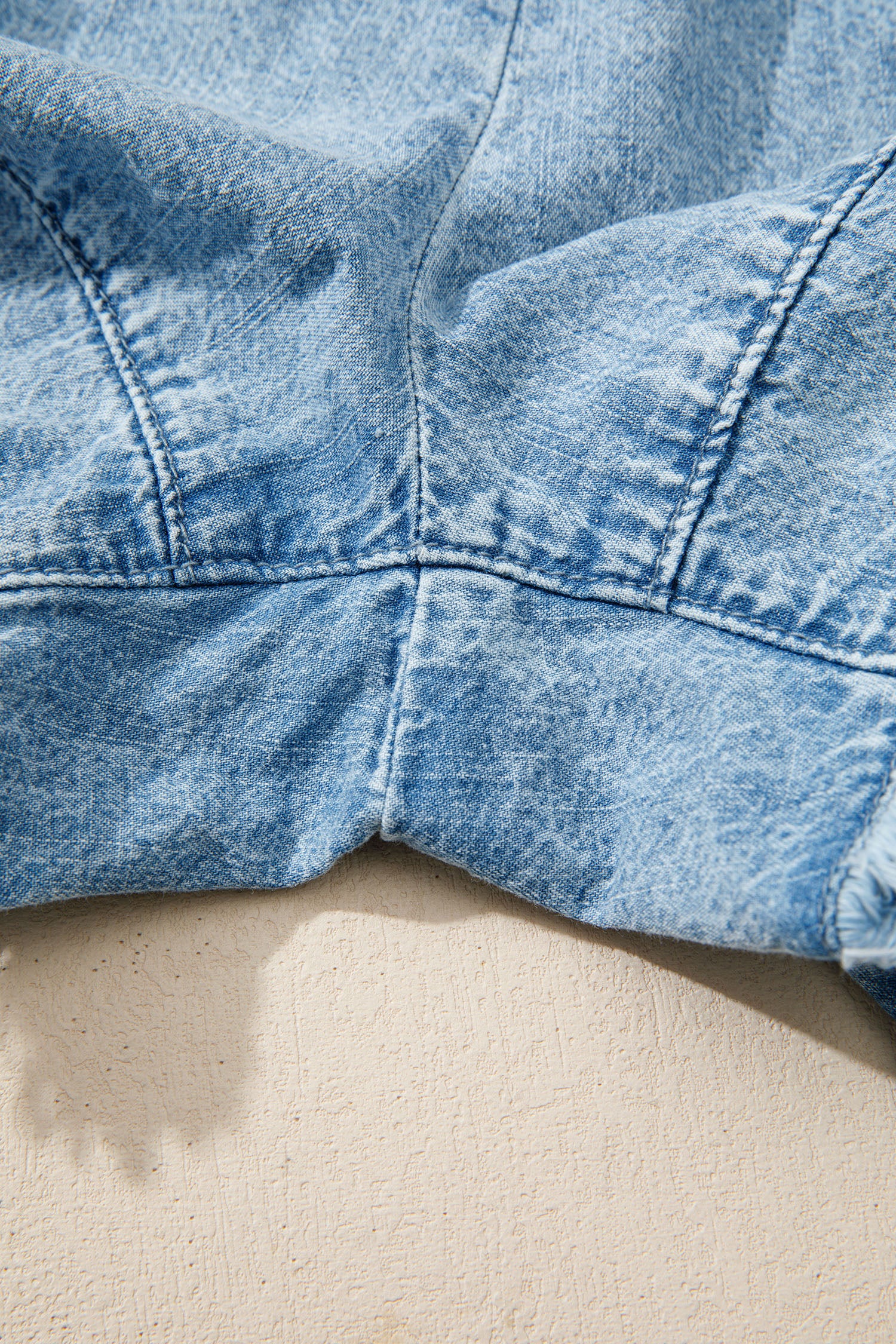 Myosotis Frayed Edge Casual Denim Shorts