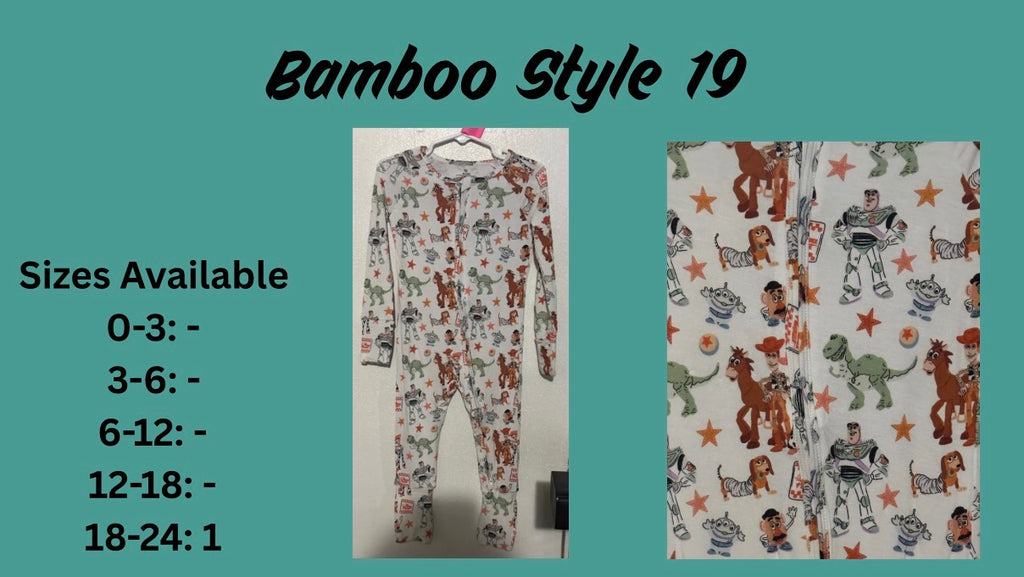 Style 16, 17, 18, 19, 20 Bamboo Zippy