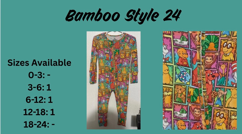 Style 21, 22, 23, 24 Bamboo Zippy