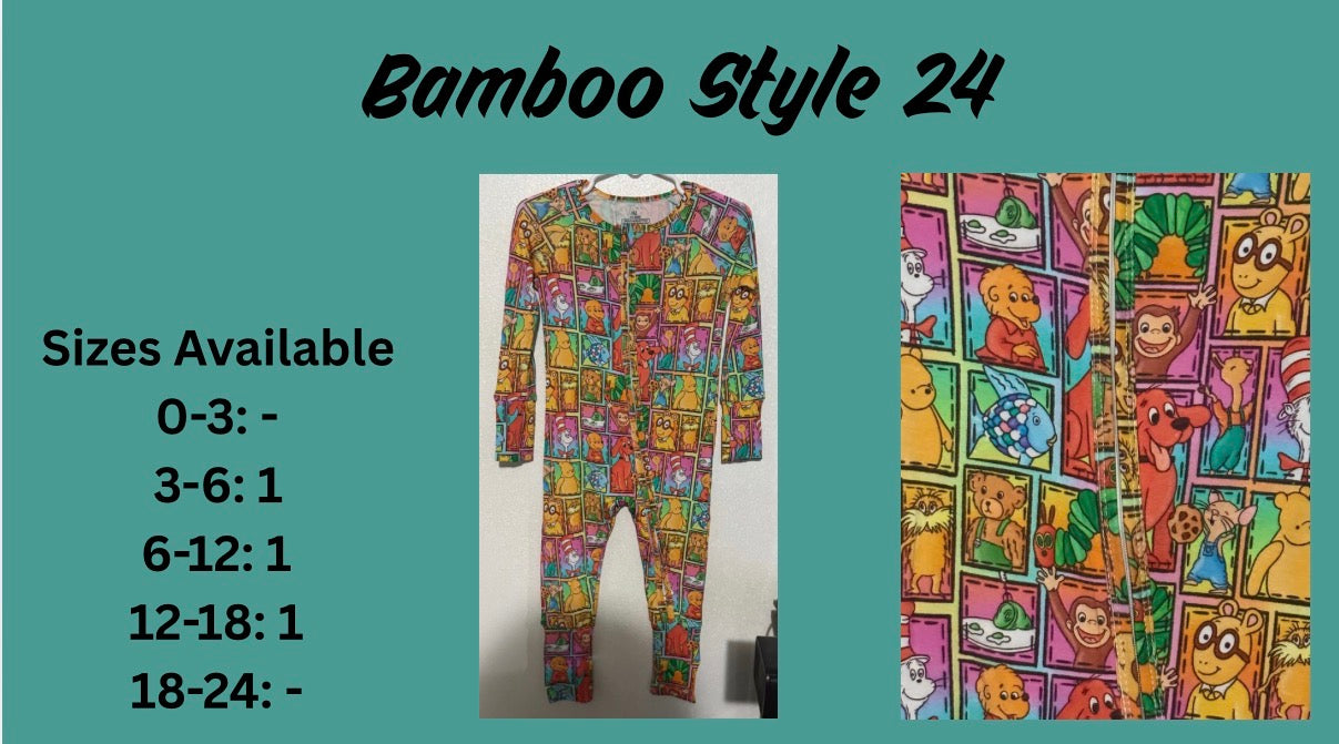 Style 21, 22, 23, 24 Bamboo Zippy