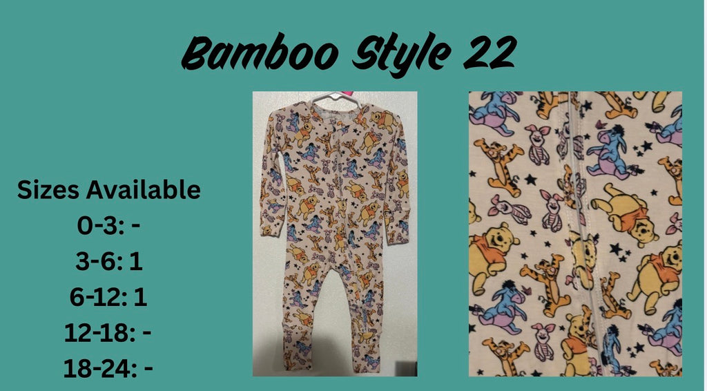 Style 21, 22, 23, 24 Bamboo Zippy