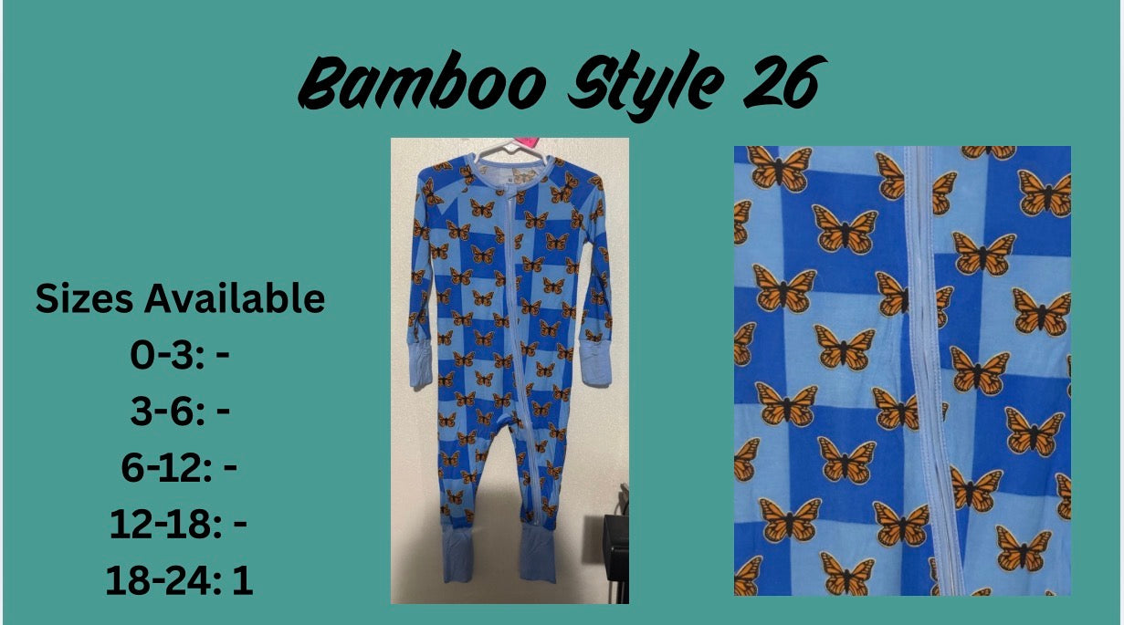 Style 25, 26, 27 Bamboo Zippy