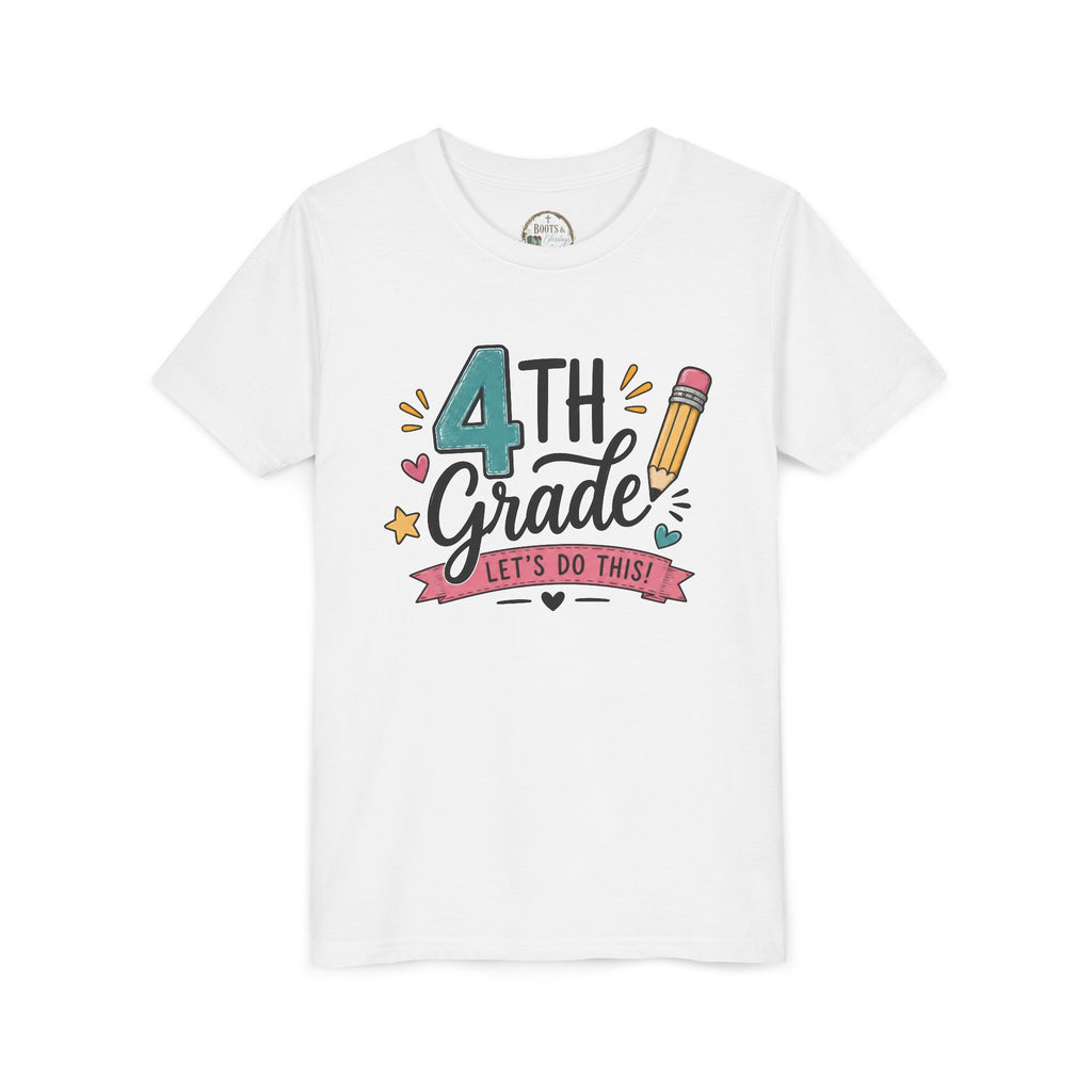 4th Grade Graphic T-Shirt- "Let's Do This" Back-to-School Kids Shirt