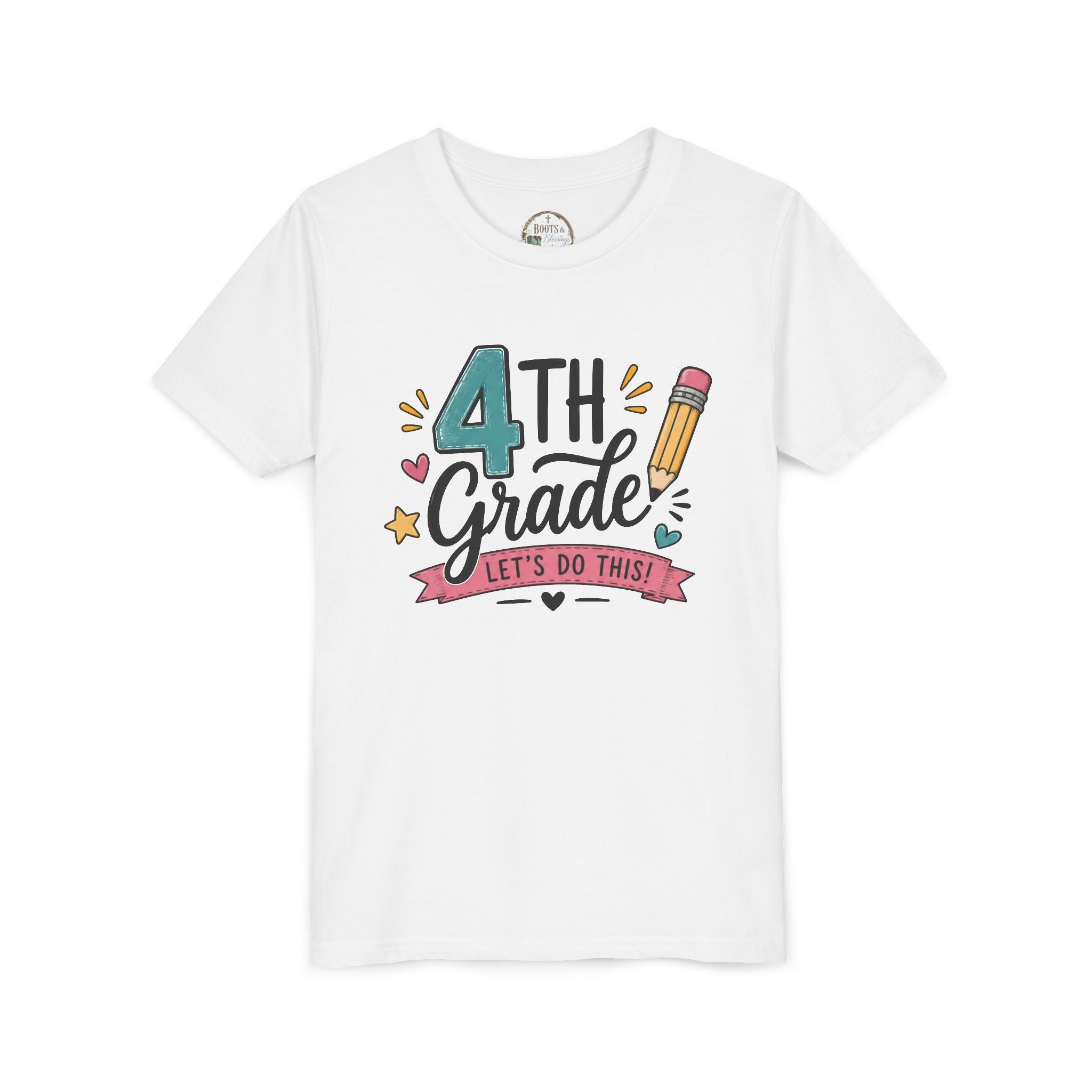 4th Grade Graphic T-Shirt- "Let's Do This" Back-to-School Kids Shirt