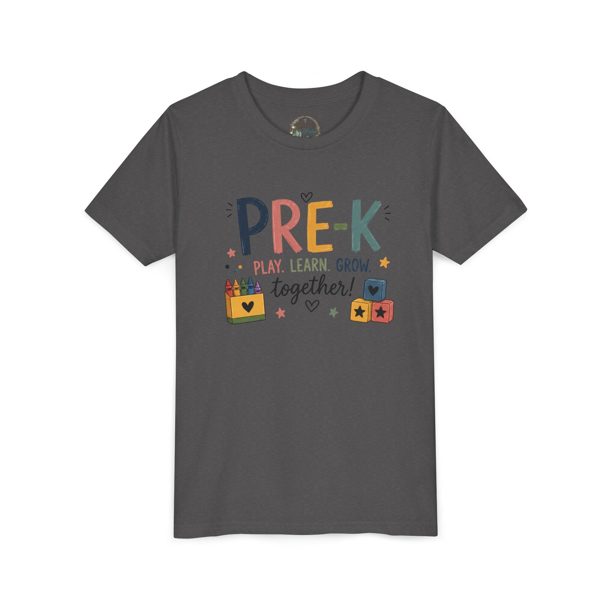 Pre-K Play Learn Grow Graphic T-Shirt