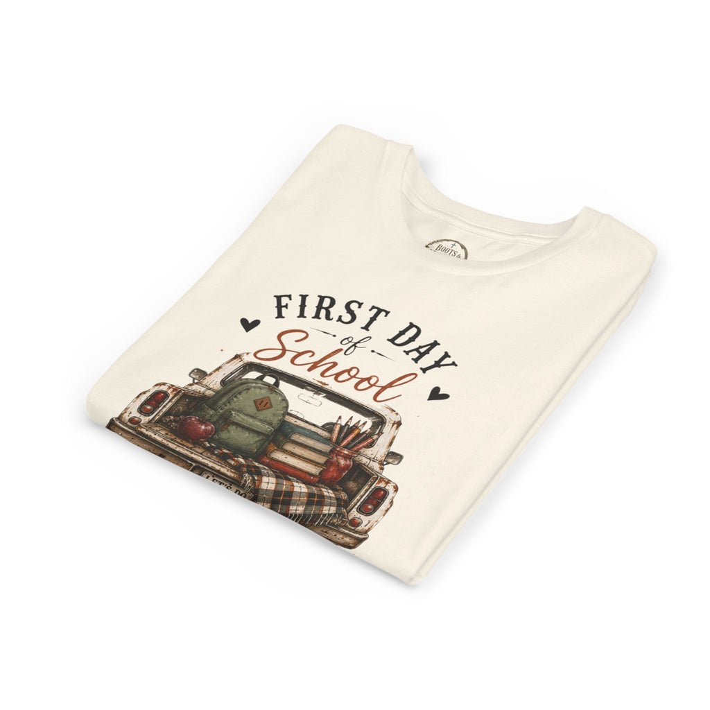 First Day of School Youth Graphic T-Shirt — Vintage Truck Back-to-School Shirt