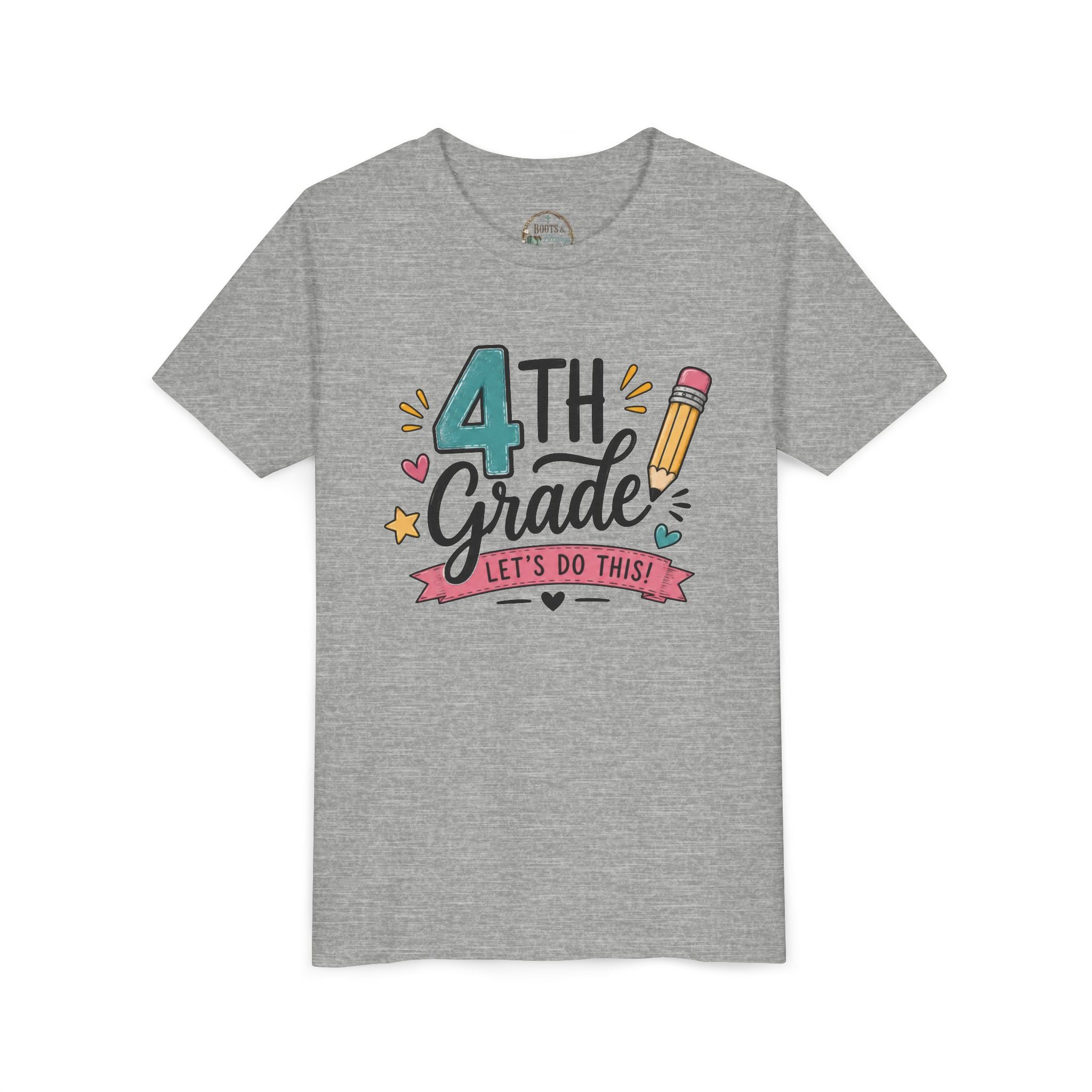 4th Grade Graphic T-Shirt- "Let's Do This" Back-to-School Kids Shirt