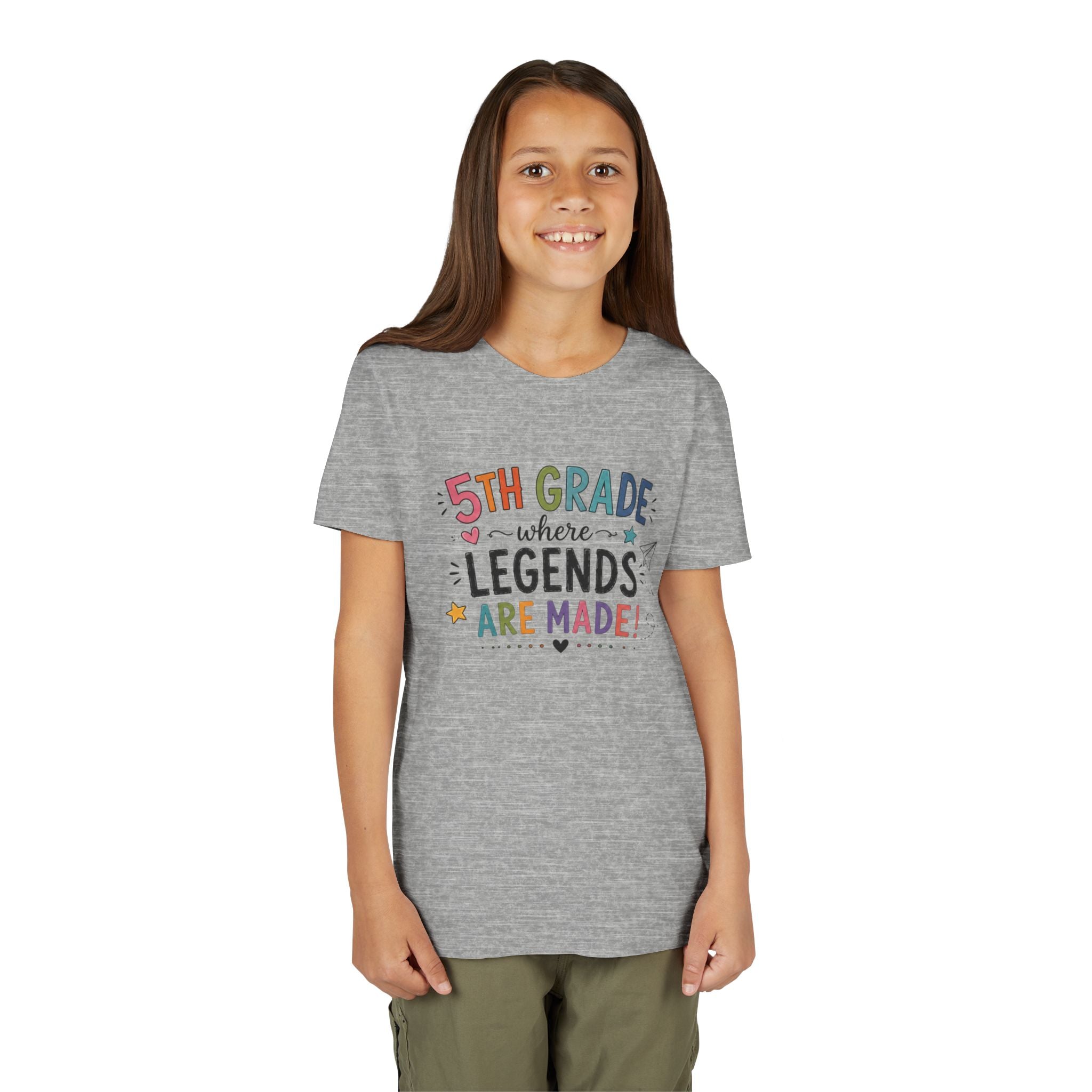 5th Grade Where Legends Are Made Graphic T-Shirt — Back-to-School Kids Tee