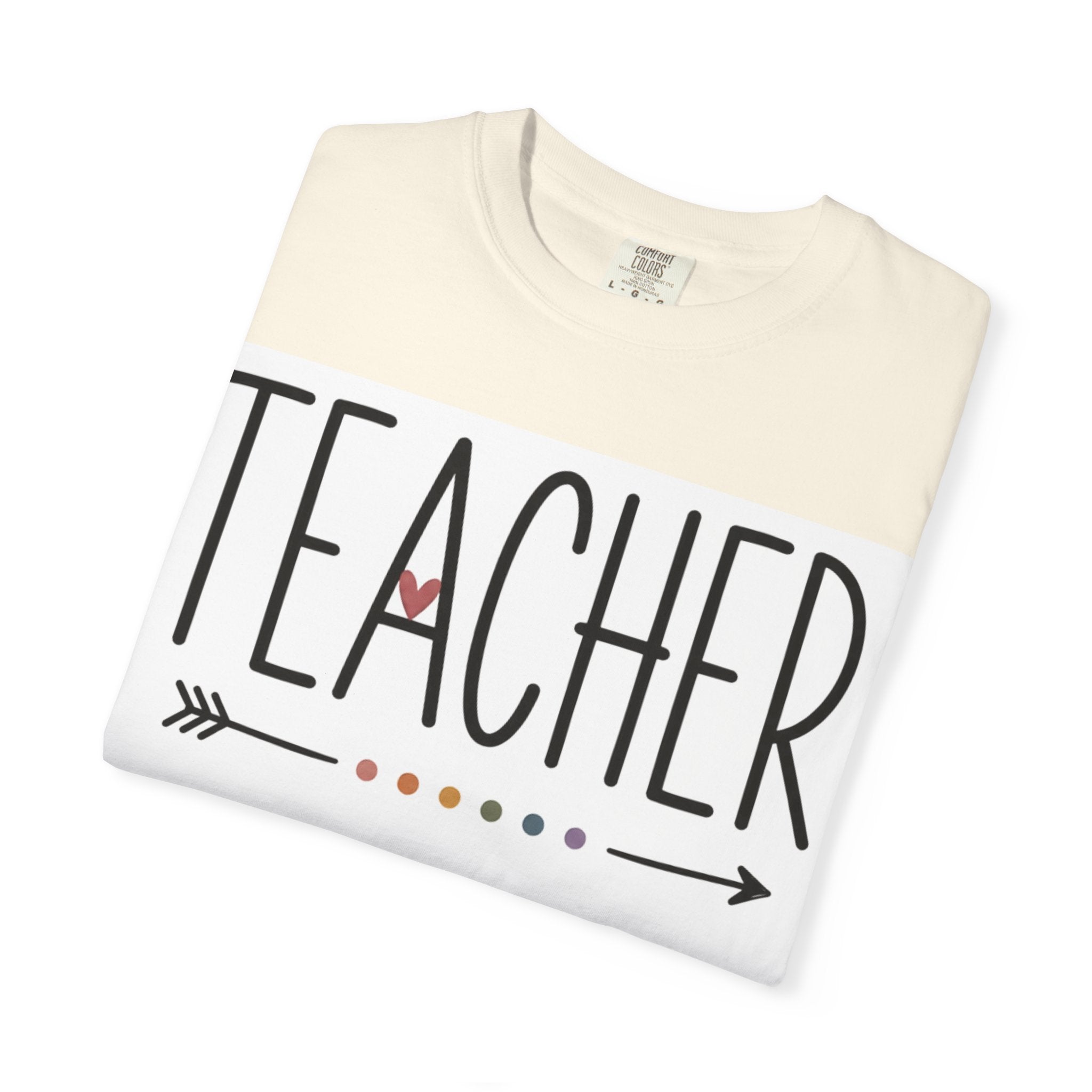 Teacher Arrow T-Shirt — Cute Heart Dotted Design for Educators