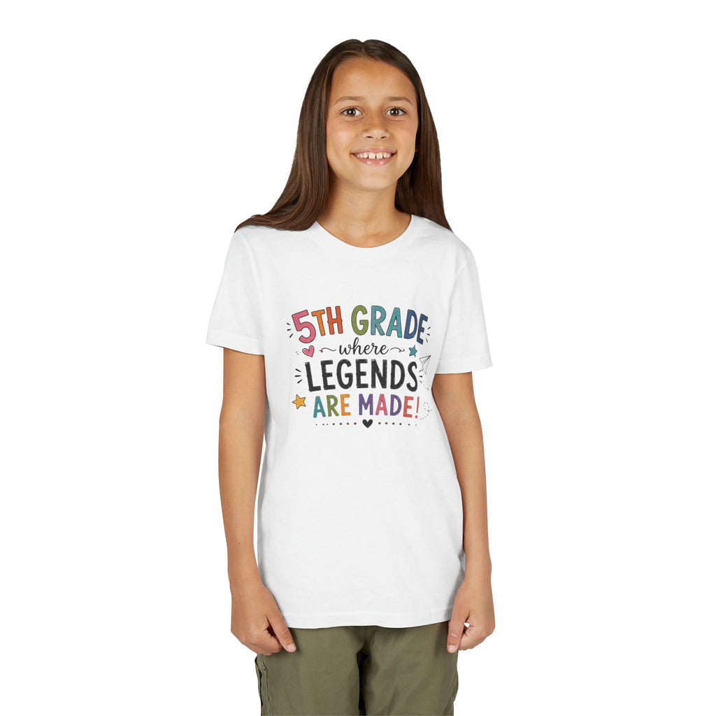 5th Grade Where Legends Are Made Graphic T-Shirt — Back-to-School Kids Tee
