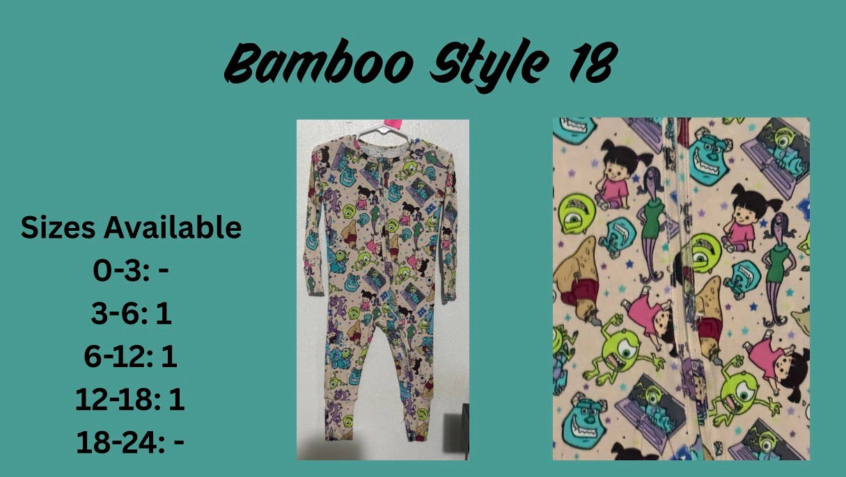 Style 16, 17, 18, 19, 20 Bamboo Zippy