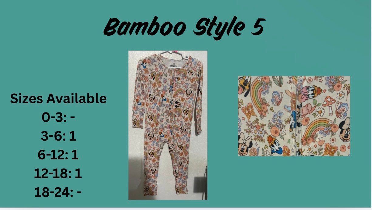 Style 3, 4, and 5 Bamboo Zippy
