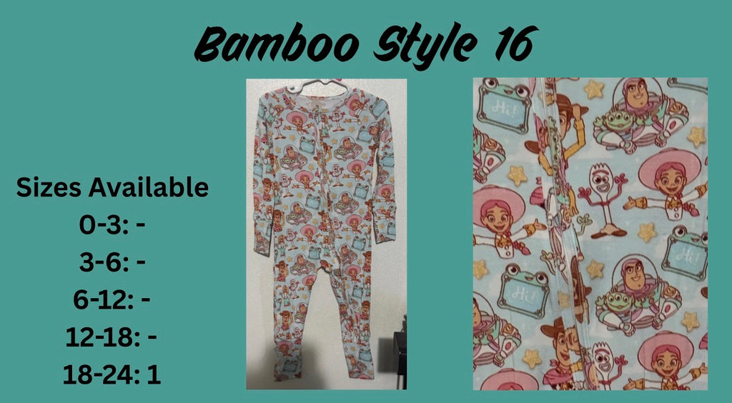 Style 16, 17, 18, 19, 20 Bamboo Zippy