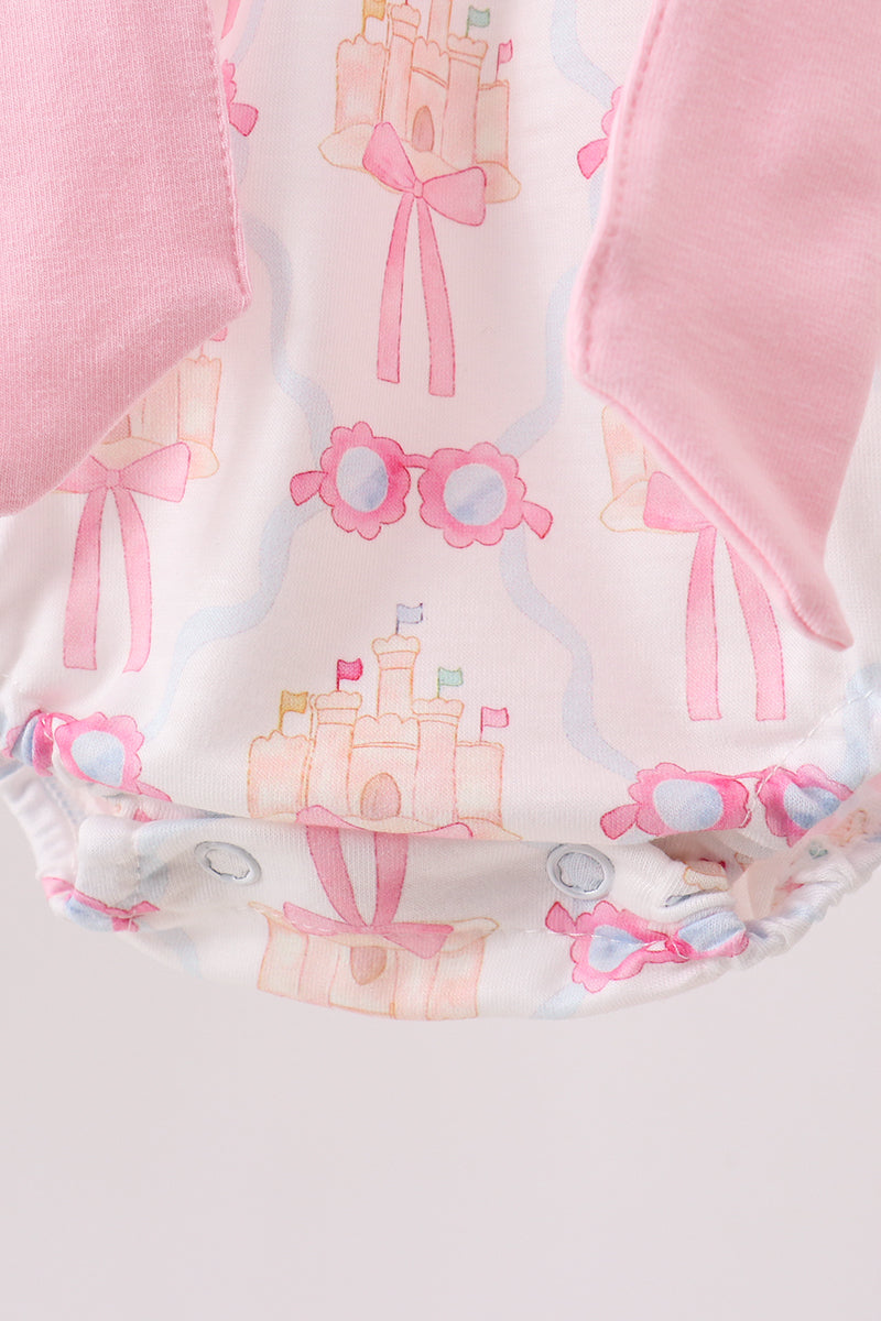 Pink bow castle ruffle bubble