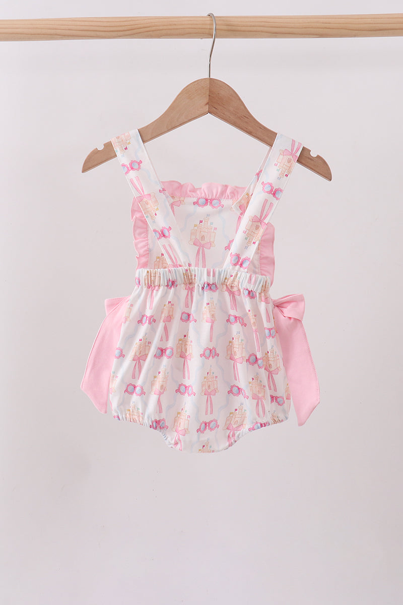 Pink bow castle ruffle bubble